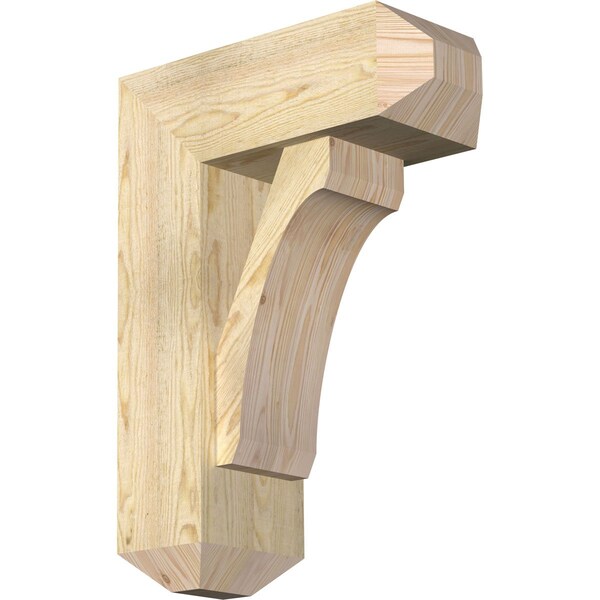 Ekena Millwork Legacy Craftsman Rough Sawn Bracket w/ Offset Brace, Douglas Fir, 8"W x 20"D x 28"H BKT0806X20X28LEC04RDF - main